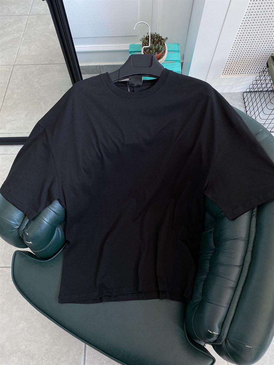 Siyah Oversize Basic T-Shirt B-001