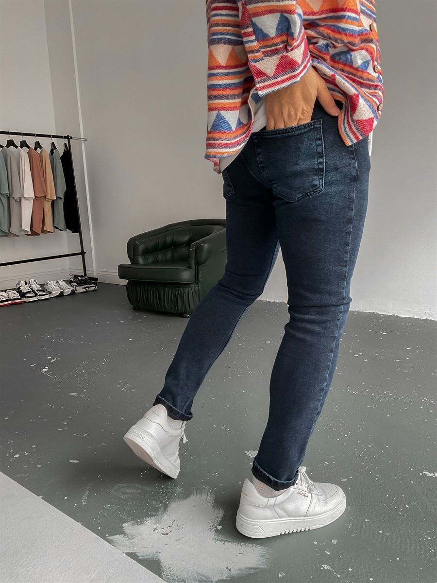 Koyu Mavi Slim Fit Pantolon D-6521/6504