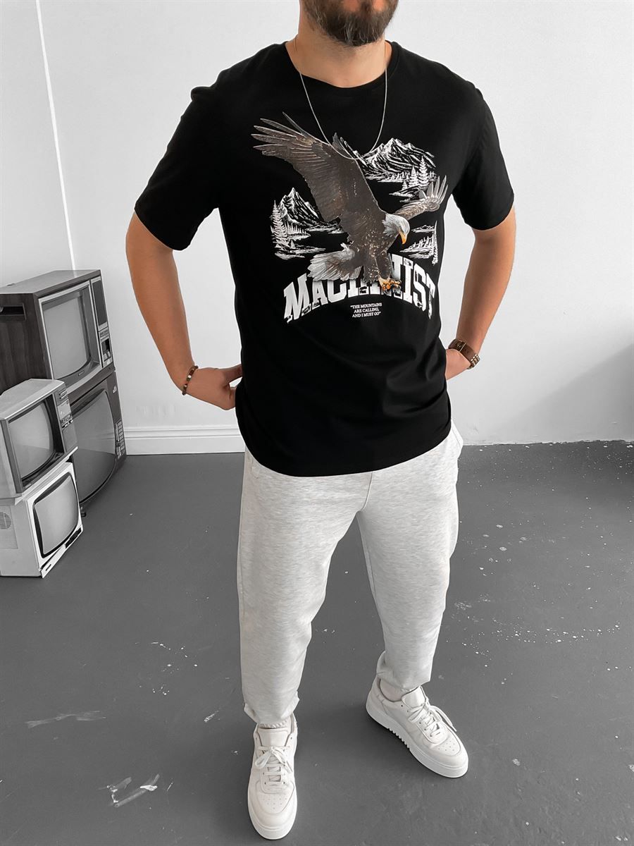 Siyah Eagle T-Shirt M-1588