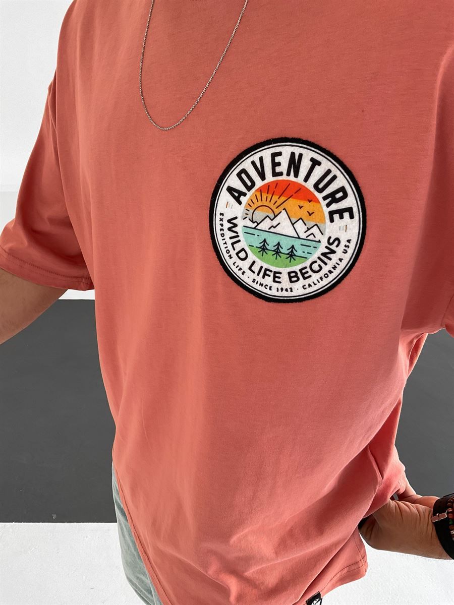 Gül Kurusu Adventure Patchli T-Shirt C-721
