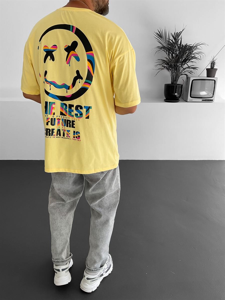 Açık Sarı The Best Baskılı T-Shirt JJ-104