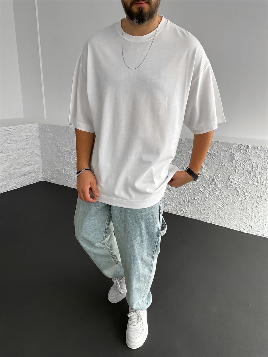 Beyaz Oversize T-Shirt BS-004
