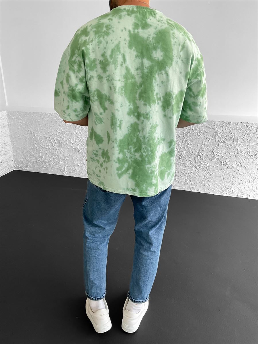 Yeşil Batik Oversize T-Shirt  RL-22035