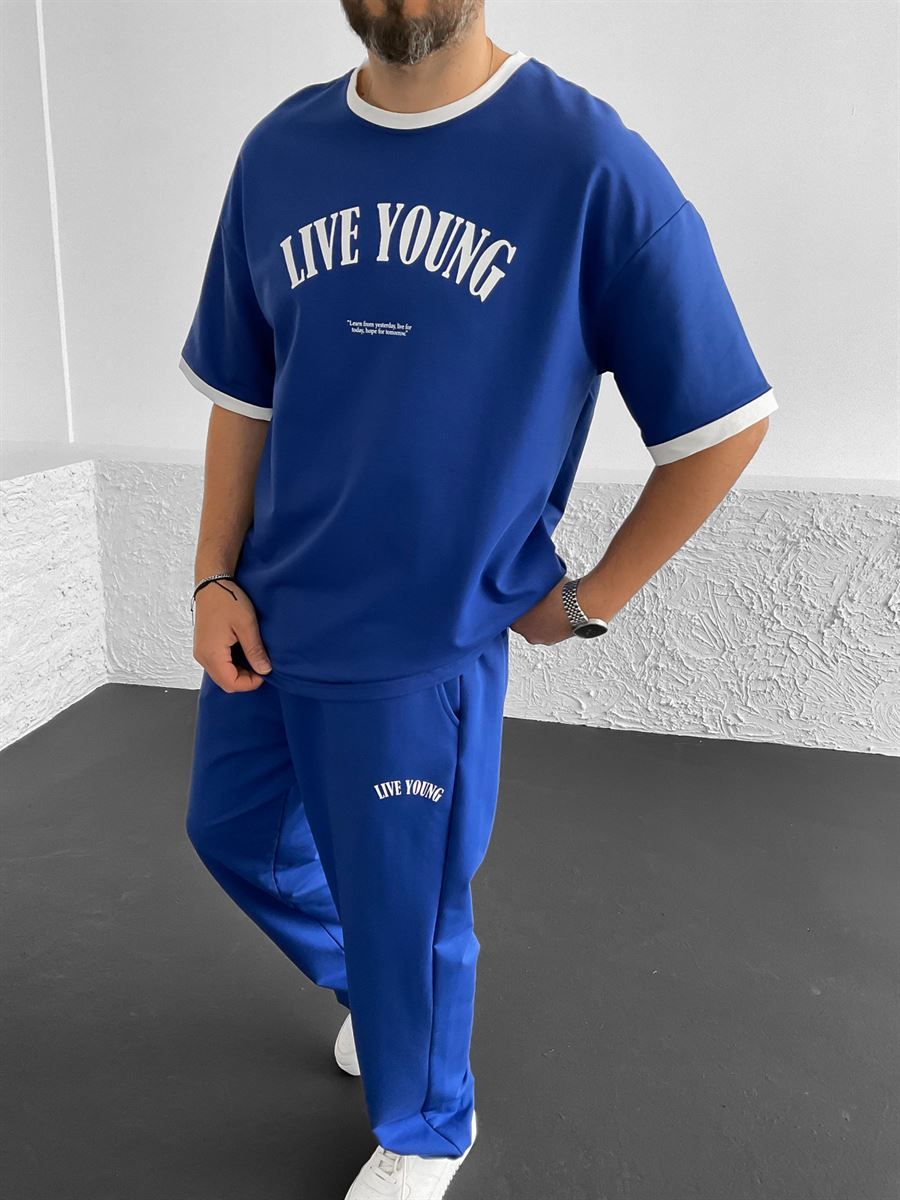 Mavi Live Young Baskılı Oversize T-Shirt V-30-214