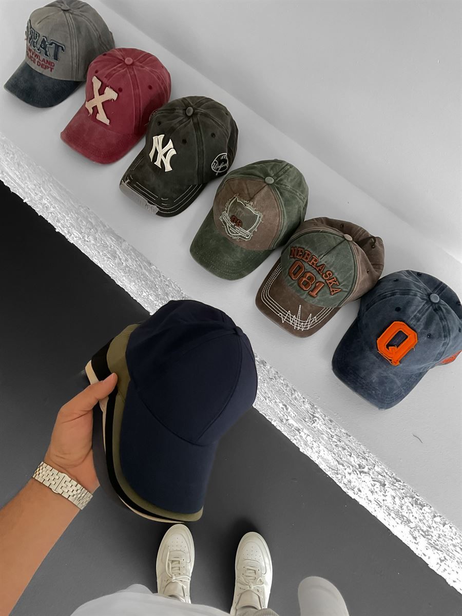 Bordo NY Yıkamalı Şapka