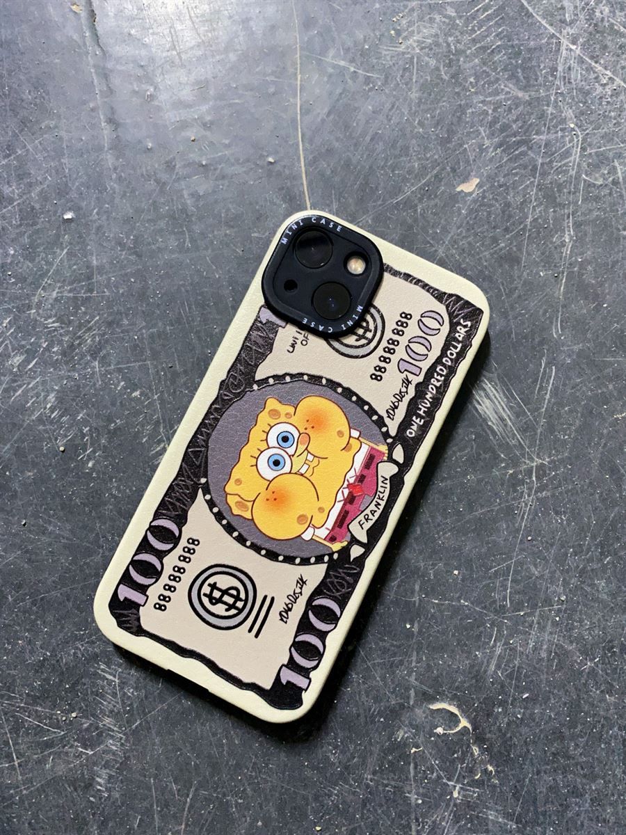 Krem SpongeBob Dollar Kılıf (iPhone14Plus)