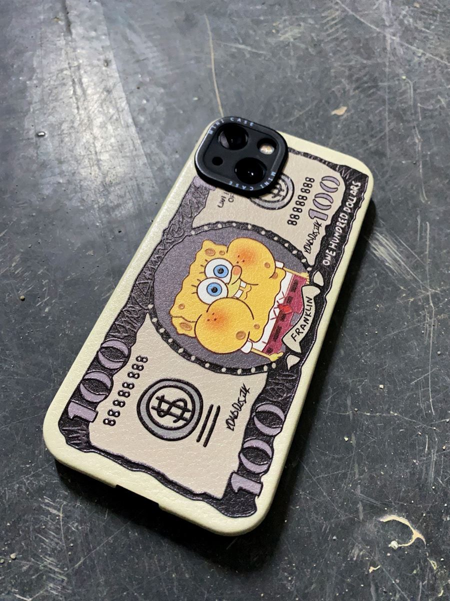 Krem SpongeBob Dollar Kılıf (iPhone14Plus)