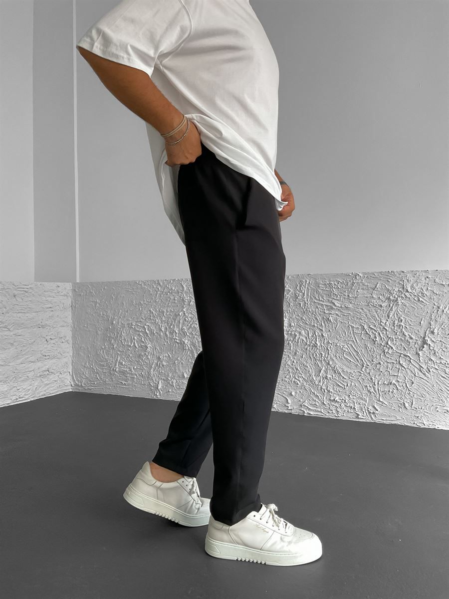 Siyah Bol Kesim Basic Pantolon BY-1321